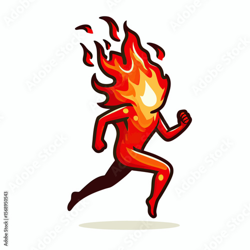 Fiery Runner: Dynamic Speed and Passion
