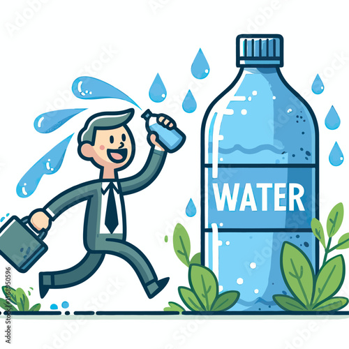 Businessman's Hydration: Staying Refreshed and Productive