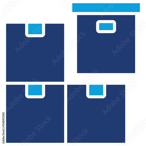 Differentiation Flat Blue Icon Vector Illustration