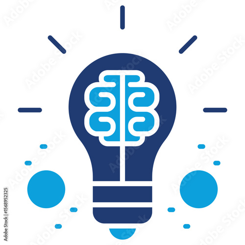 Intellectual Property Flat Blue Icon Vector Illustration