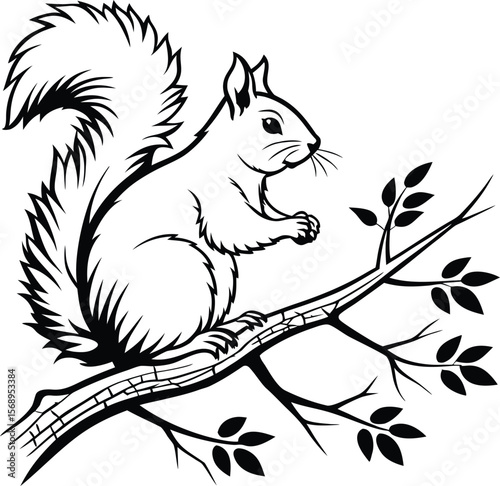 silhouette fox clean line art vector