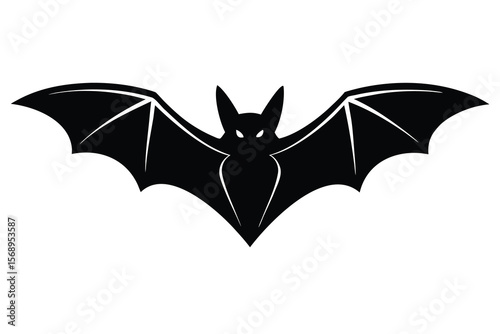 bat flying vector icon