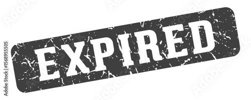 expired rectangular sign. expired stamp