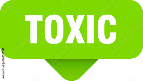 toxic sticker. toxic sign on transparent background
