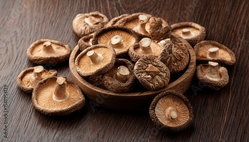 dry shiitake mushroom AI generated
