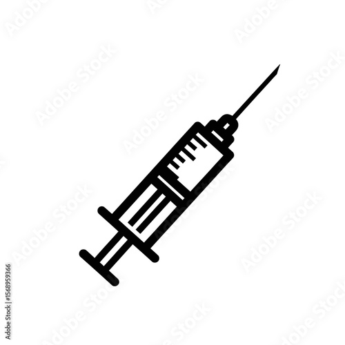 Health & Prevention: Syringe Silhouette for Vaccination Programs