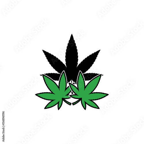 Vibrant Green Cannabis Leaves: Natural Herbal Medicine Background