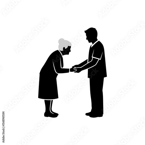 Compassionate Senior Woman with Her Dedicated Home Caregiver