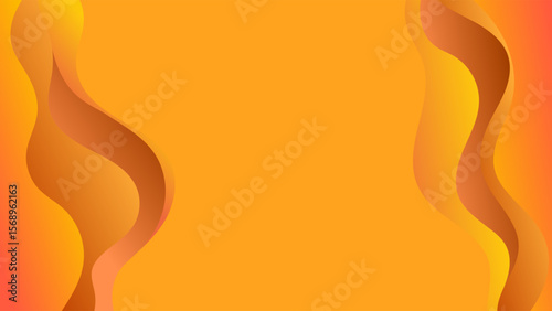 ABSTRACT BACKGROUND ELEGANT ORANGE GRADIENT SMOOTH LIQUID COLORFUL WITH HAND DRAWN SHAPES DESIGN VECTOR TEMPLATE GOOD FOR MODERN WEBSITE, WALLPAPER, COVER DESIGN 
