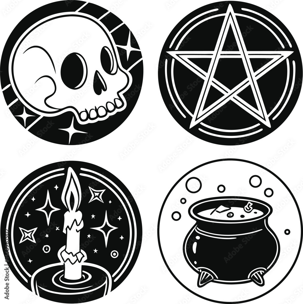 Vector icon set with happy smiley face buttons and design symbols Vector icon set with happy smiley face buttons and design symbols