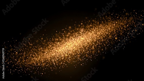 Floating Glitter Dust Particles in Air | 4K Sparkling Specks on Black Background

