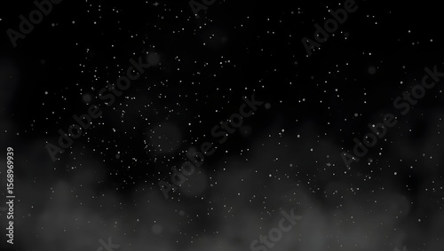 Floating Micro Dust in High Resolution | Soft Air Particles on Black Background

