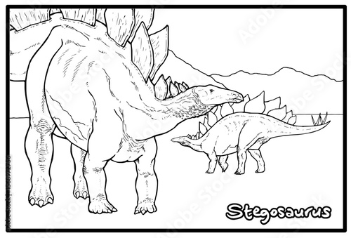 Stegosaurus Dinosaur Coloring Page