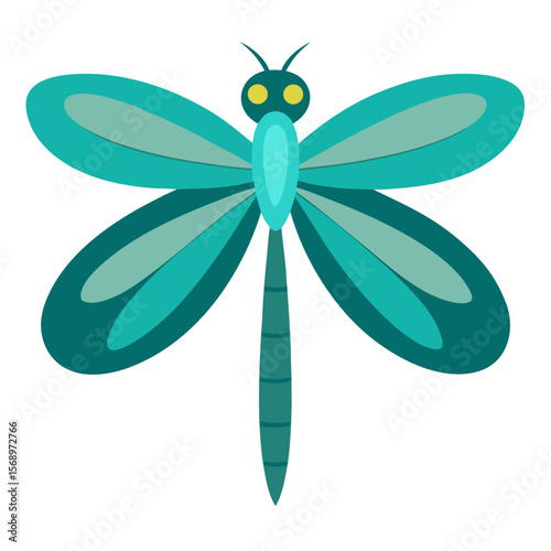 dragonfly on a white background