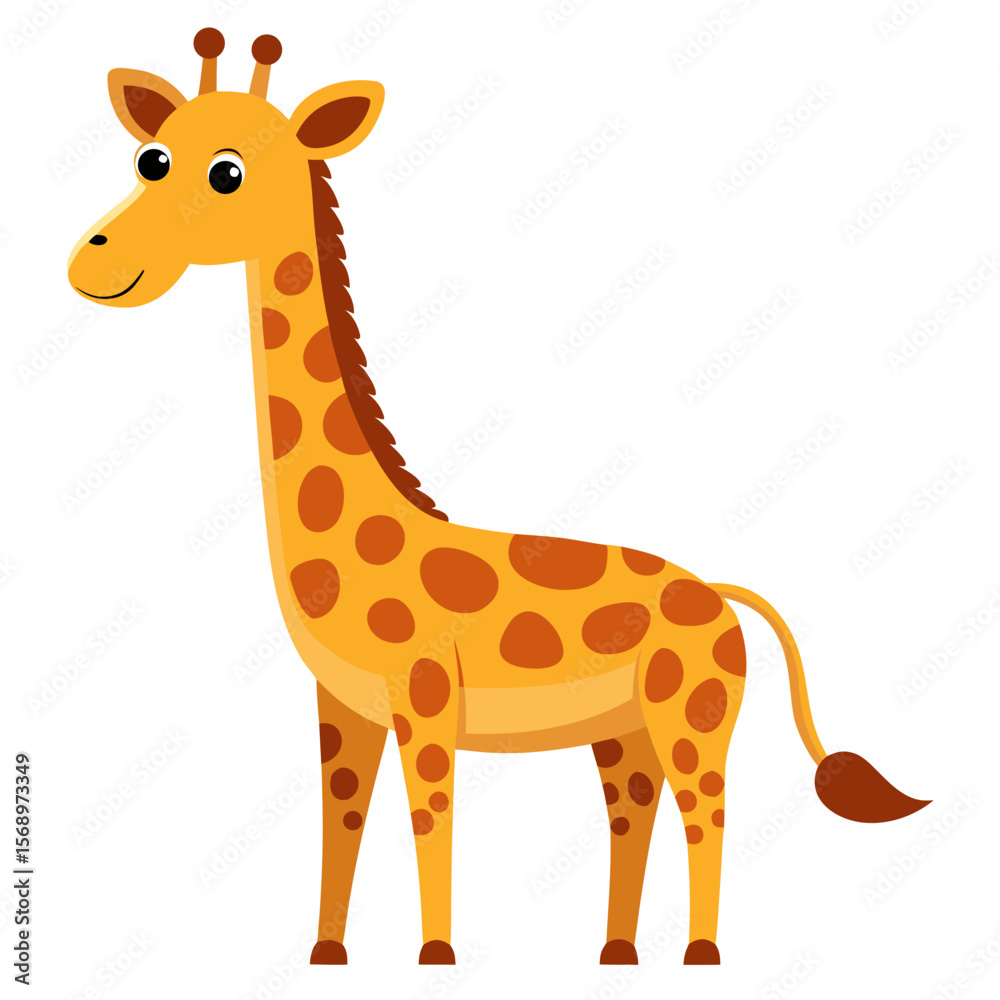 Obraz premium giraffe cartoon isolated on white