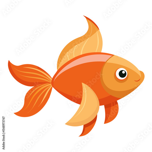 goldfish on white background