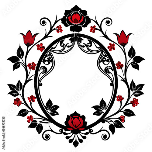 frame with floral ornament