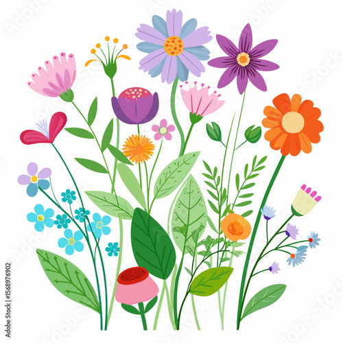 seamless background with flowers