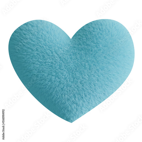 Wallpaper Mural Plush sky blue Heart Cozy Fuzzy Pillow on Transparent Background Torontodigital.ca