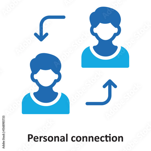 Personal connection Vector Icon which can easily modify or edit