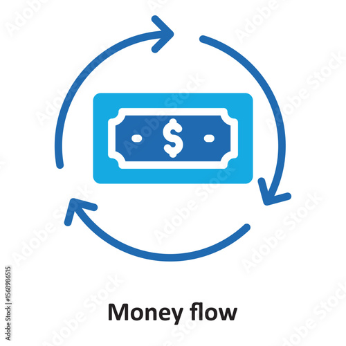 Money flow Vector Icon which can easily modify or edit