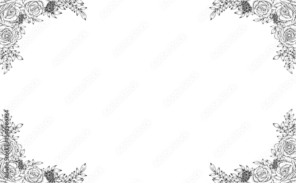 Fototapeta premium black and white frame