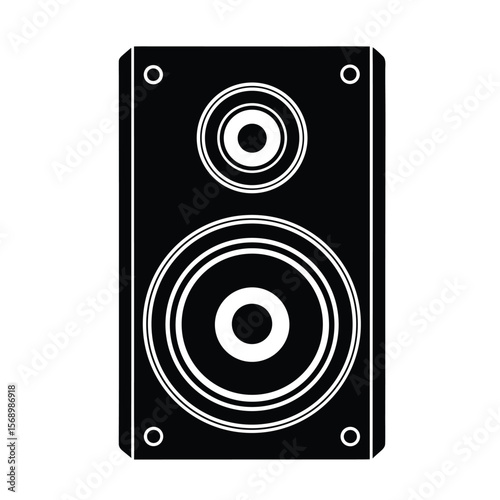 speaker silhouette icon vector on white background