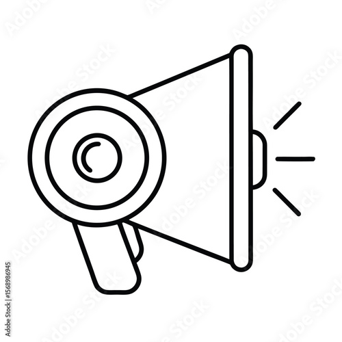 Speaker line art icon vector on white background