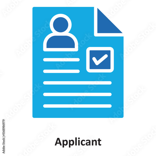 Applicant Vector Icon which can easily modify or edit