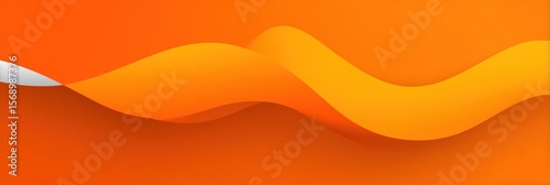 Abstract orange background with a flowing wave design and soft gradients of yellow and white hues