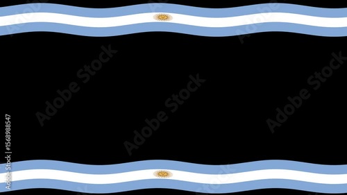 Background of the Argentinian Flag Flying Above and Below