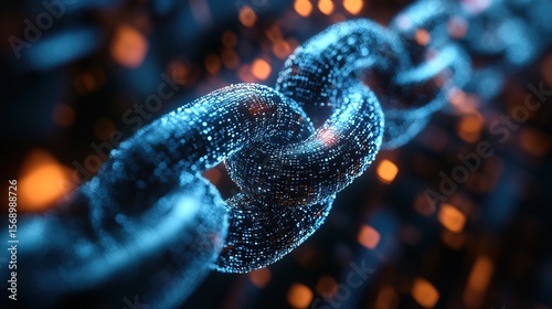 A futuristic industrial economy where blockchain smart contracts govern global transactions