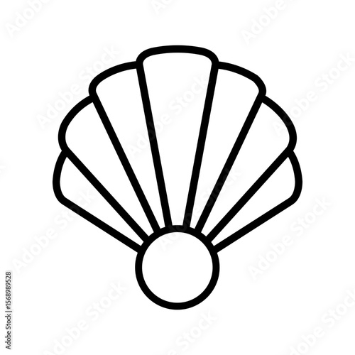 Seashell vector icon. Shell illustration sign. conch symbol. Sea Life web icons.