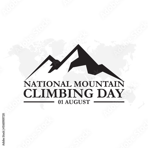 National Mountain Climbing Day. 1st August Mountain climbing day. National Mountain Climbing Day, held on 1 August. editable Social media post template, National Mountain Climbing Day.