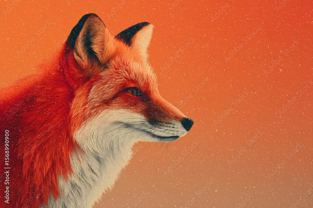 Obraz premium Captivating images of a majestic fox in a vibrant sunset nature photography outdoor environment close-up view wild animal concept