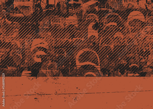 Glitch distorted geometric shape . Noise destroyed logo . Trendy defect error shapes . Glitched frame .Grunge textured . Distressed effect .Vector shapes with a halftone dots screen print texture. 