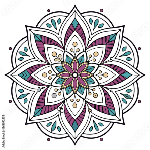 Abstract seamless floral pattern with vintage ornamental design and swirling decorative elements for wallpaper art