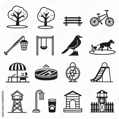 Ecology and energy icon set vector collection of symbols and signs for travel industry and design