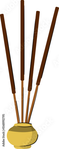 Incense Stick Vector Illustration