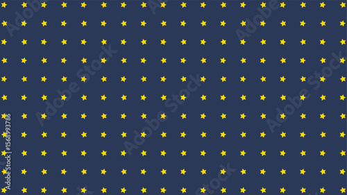 Deep navy blue vector background with vibrant yellow stars. Ideal for night sky, celebration, or bold designs.