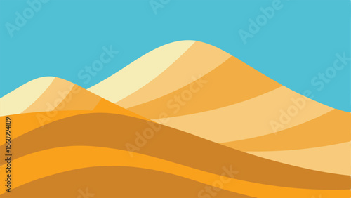 vector illustration of a desert landscape