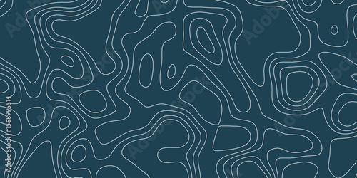 Abstract contour design featuring curved lines on a dark background for artistic or design purposes