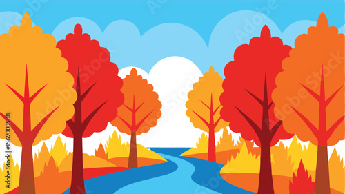 autumn landscape with trees