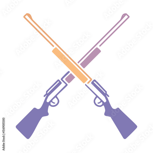 Dual Rifle Symbol - Combat Icon