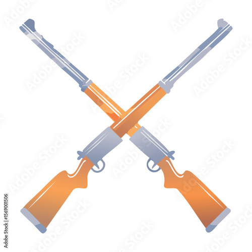 Military Logo Design - Two Rifles