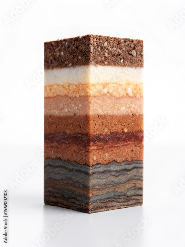 chocolate cake isolated on white