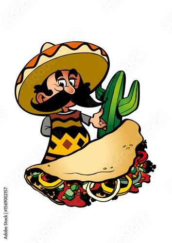Mexican presents a delicious burrito