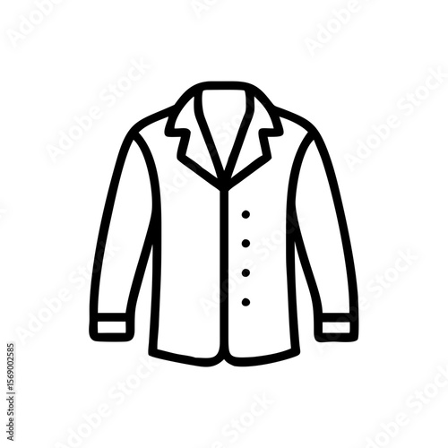 Jacket outline in minimalist style with simple design concept  