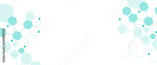 Vector hexagons pattern. Geometric abstract background with simple hexagonal elements. Medical, technology or science desig