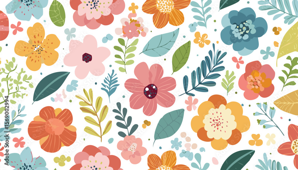 custom made wallpaper toronto digitalabstract flowers, organic nature shapes, plants in paper cut collage style. Trendy pastel modern floral illustration. Vector summer design for cards, textile, posters.children, leaf, collage,
